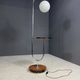 Restored Bauhaus floor lamp with integrated table by R. Slezák