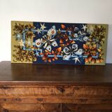 French tapestry canvas finished butterflies LURCAT style
