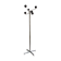 Space Age coat rack with 8 hooks in chrome-plated metal and brown bakelite