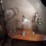 Opalescent tulip swing lamp 1900