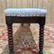 Long office bench – Louis XIII style – Turned legs in a beaded design – Wood ma