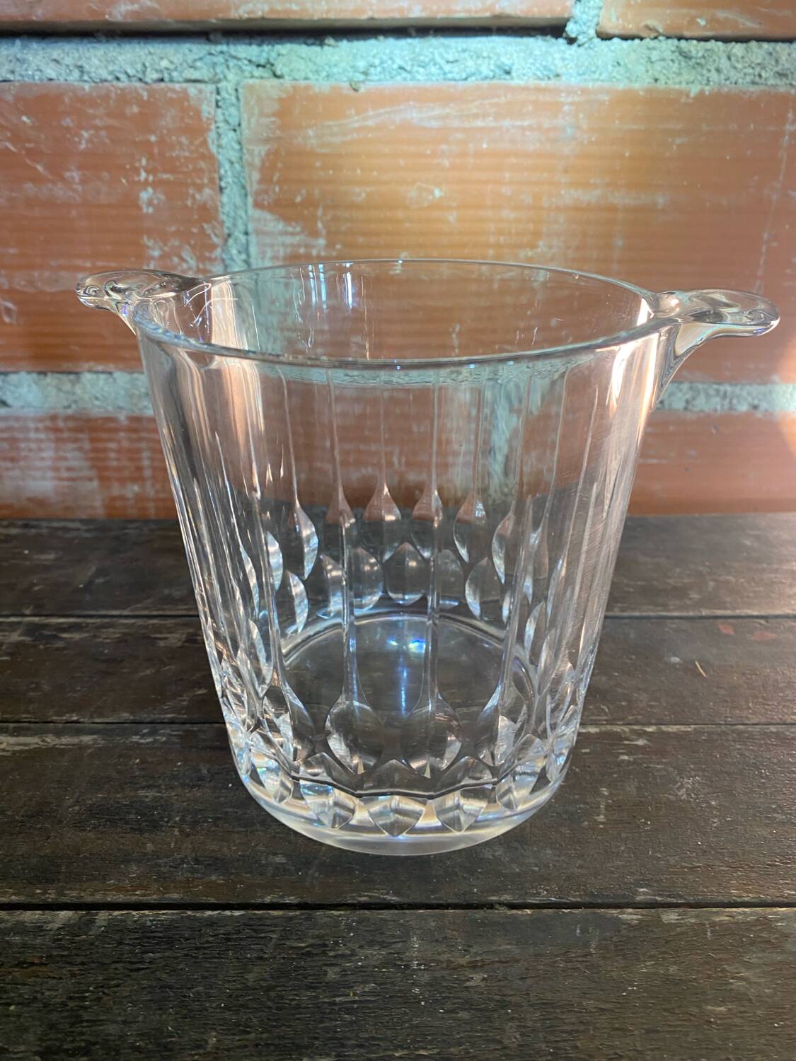 Crystal Ice Bucket Mold + Vintage Handle #D469