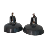 Pair of industrial workshop hanging lamps 50
