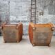 Paire de fauteuils club en cuir