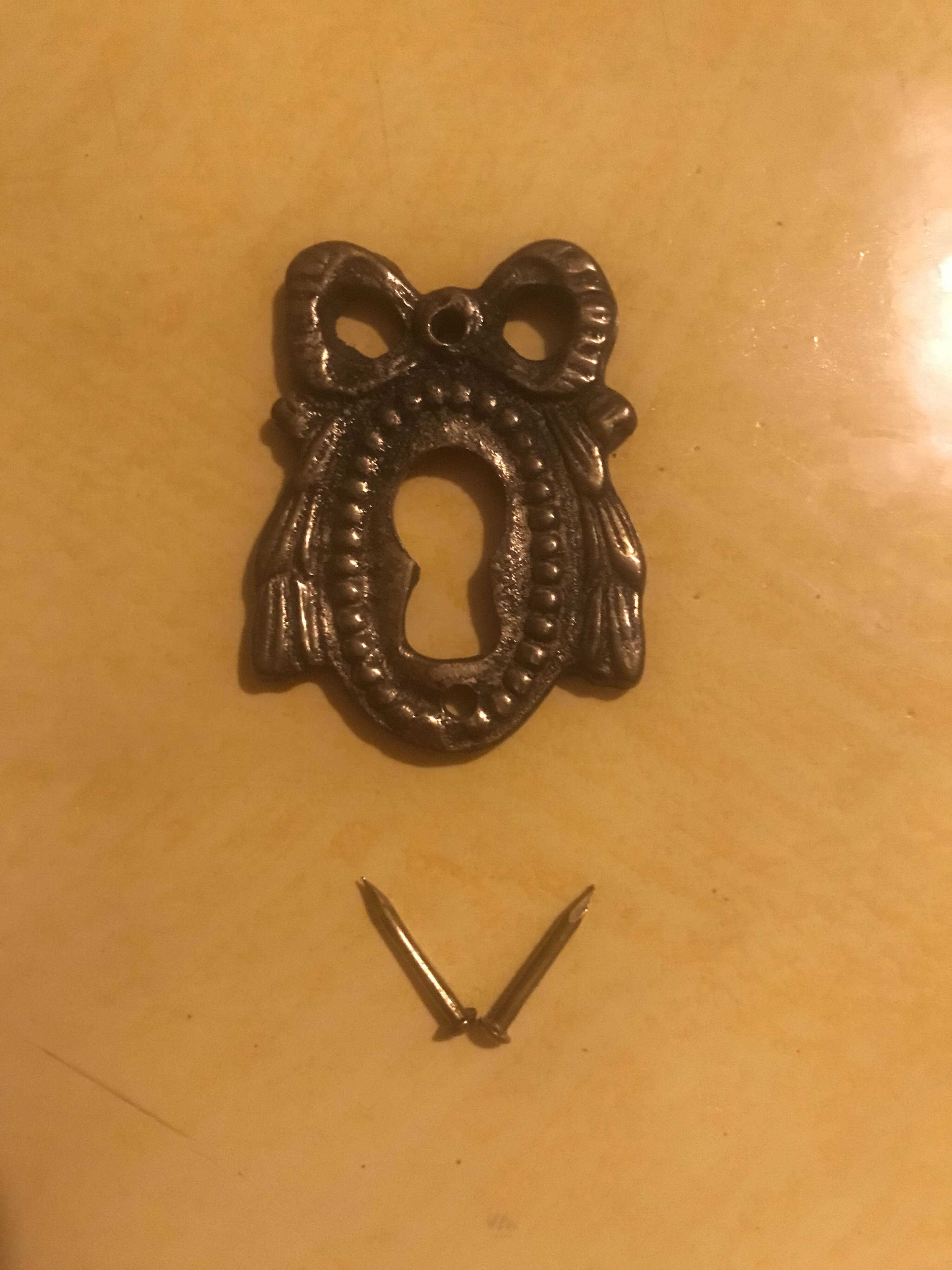 Old brass lock entrance