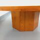 Vintage round pine coffee table from the 70s