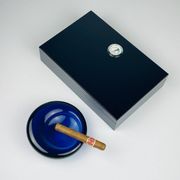 Cendrier en verre bleu par Per Lütken pour Holmegaard, Danemark, 1962