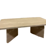 Rectangular travertine coffee table