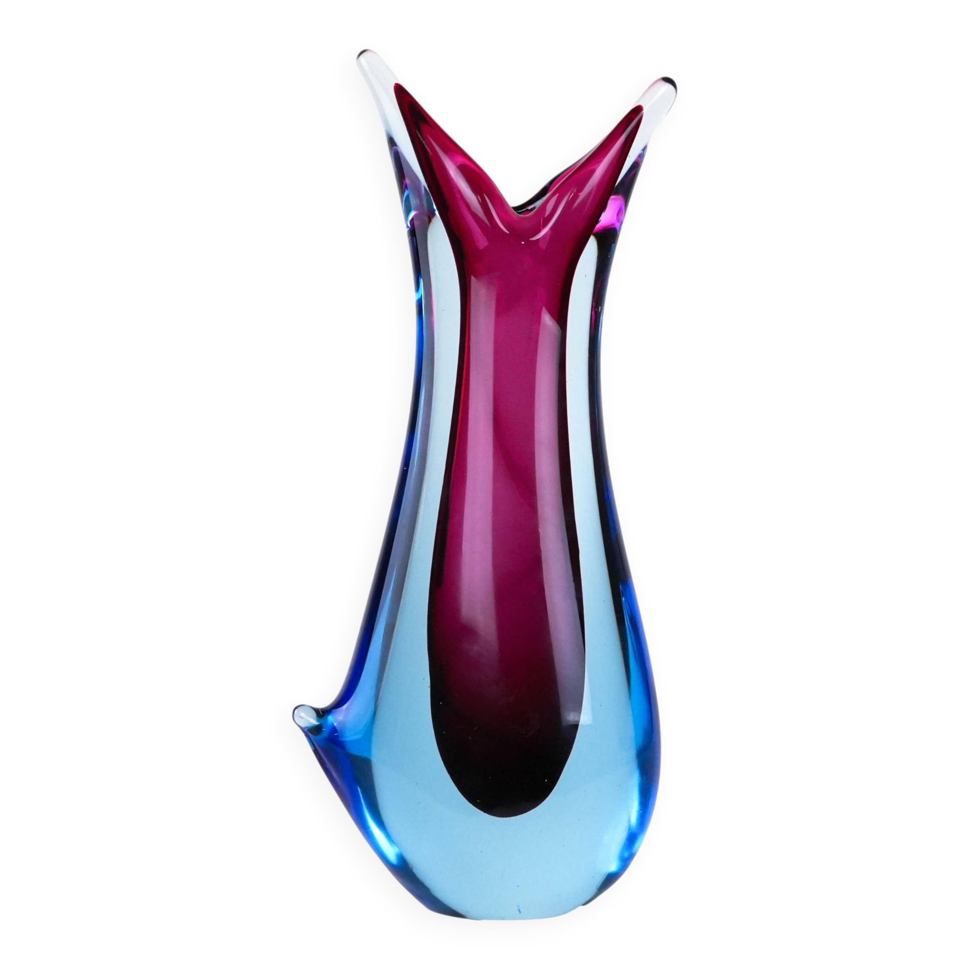 Vase, Murano glass, Italian design, 1960s, made in Italy