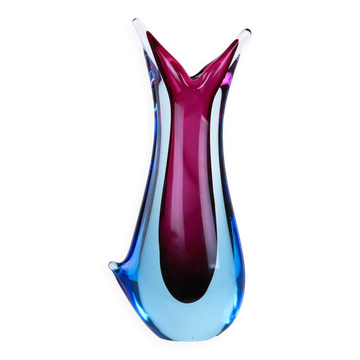 Vase, Murano glass, Italian design, 1960s, made in Italy