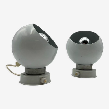 Set of 2 Eyeball wall lamps - Reggiani - 60s,  space age design desk lamp