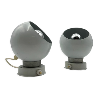 Set de 2 appliques Eyeball, Reggiani, années 60, space age