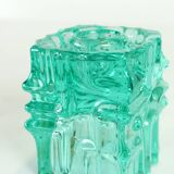 Vintage Glass Candle Holder By Vladislav Urban For Rosice, 1960s
