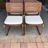 6 chaises cesca Marcel Breuer Italie 1970