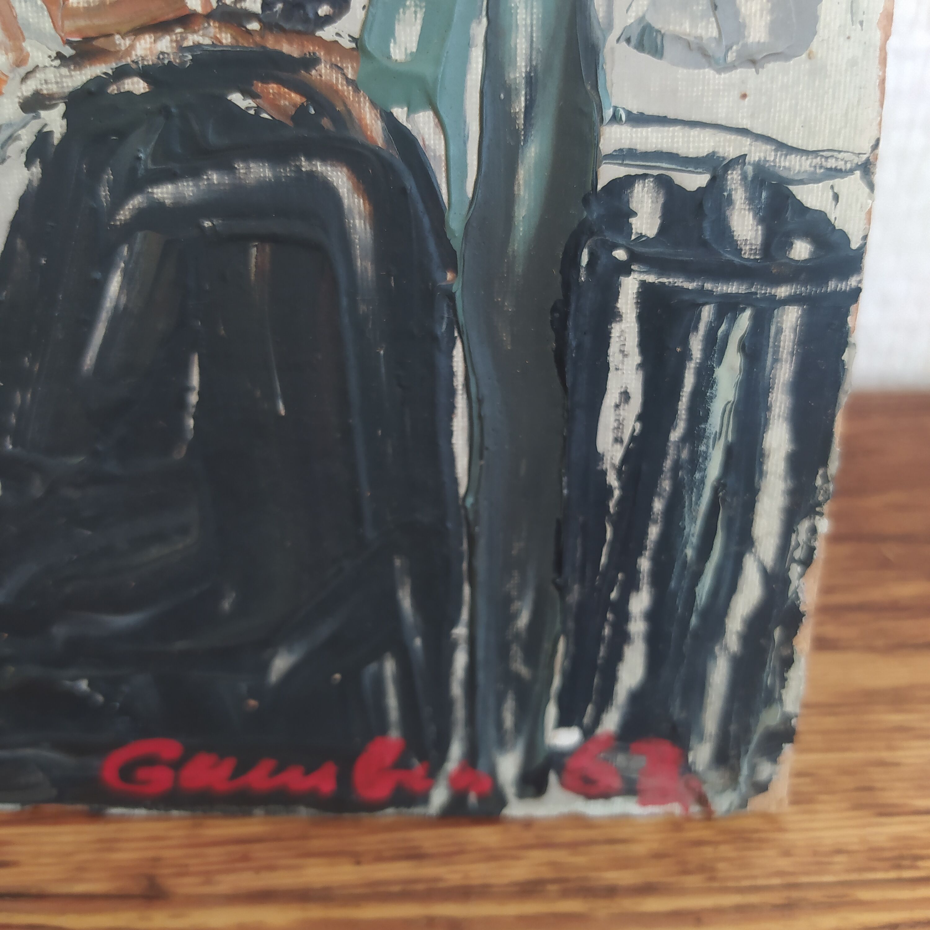 Oil on canvas signed Gambin 1964