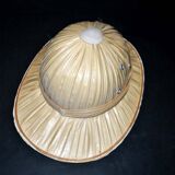 Vintage colonial hat - Vietnam Indochina explorer helmet in woven straw