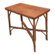 Table pieds bambou plateau rotin