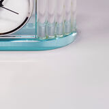 Table Clock by Omodomo in Crystal. Made in Italy1970