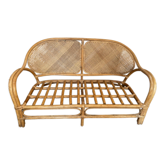 Rattan bench