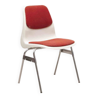Vintage plastic chairs Lübke 1970 red