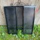 Fireplace screen black metal perforated sheet 3 vintage leaves