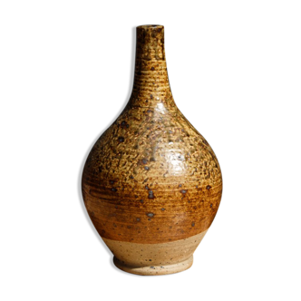Vase en grés pyrité, signé