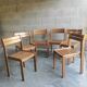 Suite de 6 chaises vintage en bois