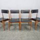 Set of Four Rare Midcentury Dining Chairs, Denmark, 1970s