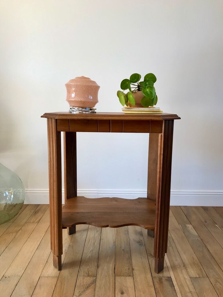 Wooden console table art deco 40s