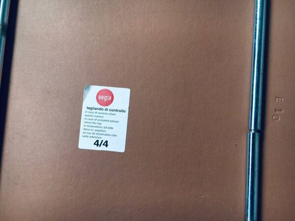 Set of Postmodern Italian Design Leather Dining Chair Set by Segis, 1990s