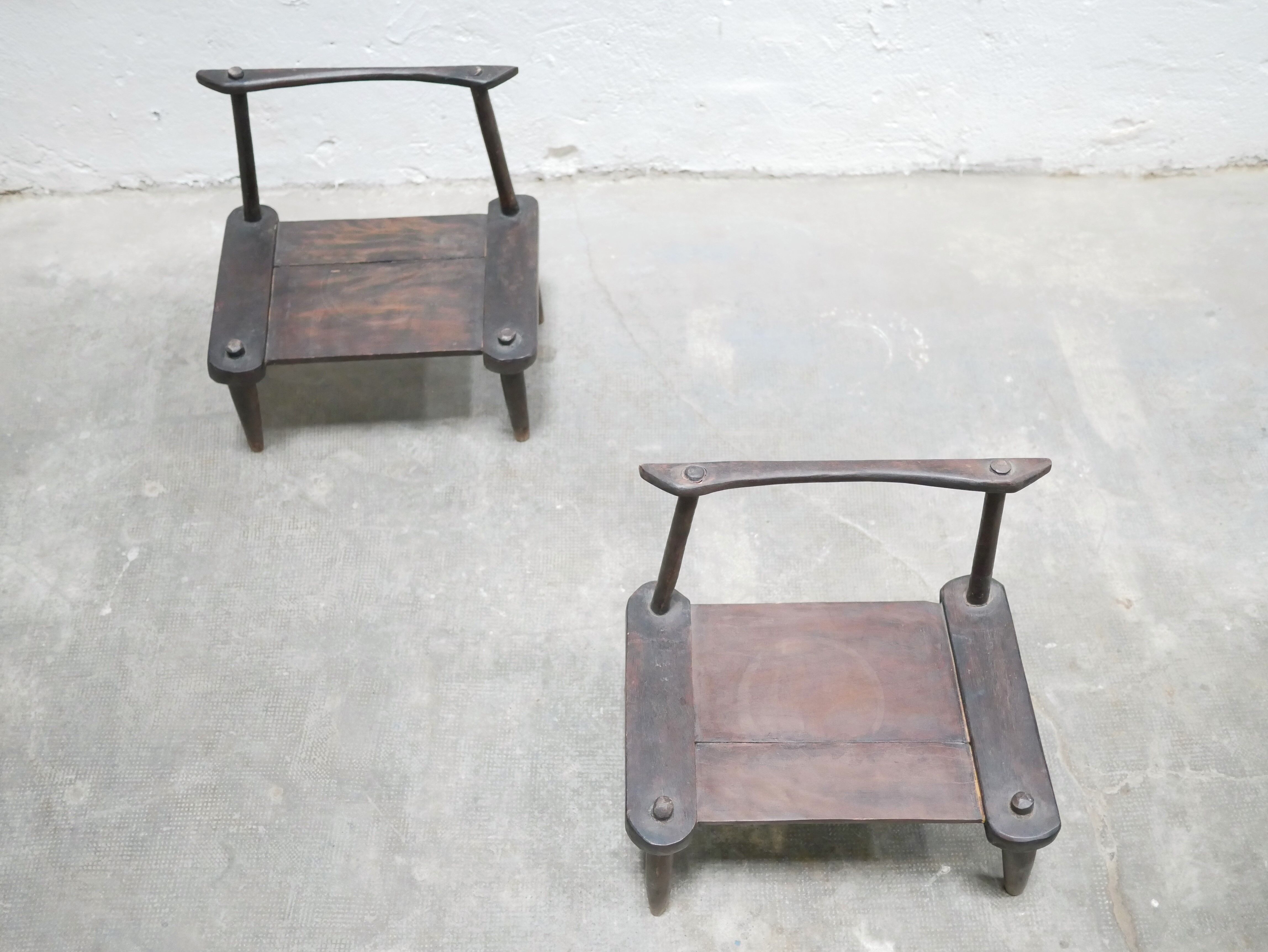 Ancient brutalist African chair