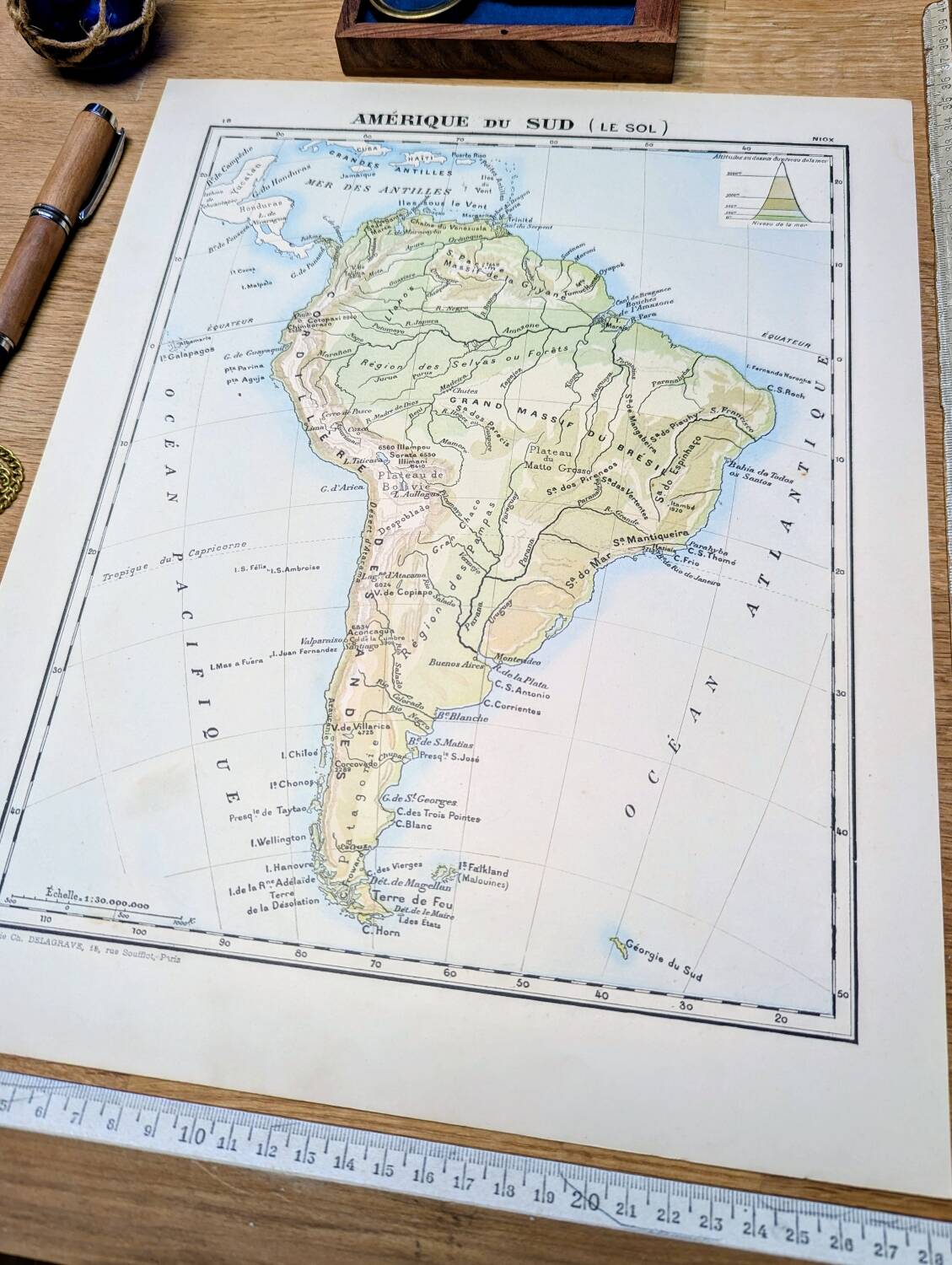 Printed in 1900, South America.