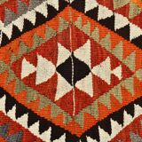 5x10 Red & Orange Tribal Handmade Kilim Rug, 165x317Cm