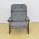 Scandinavian Rosewood Wingback Armchair with Wool Upholstery, 1960