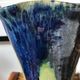 Vintage vase 70s ceramic spirit vallauris - green and blue