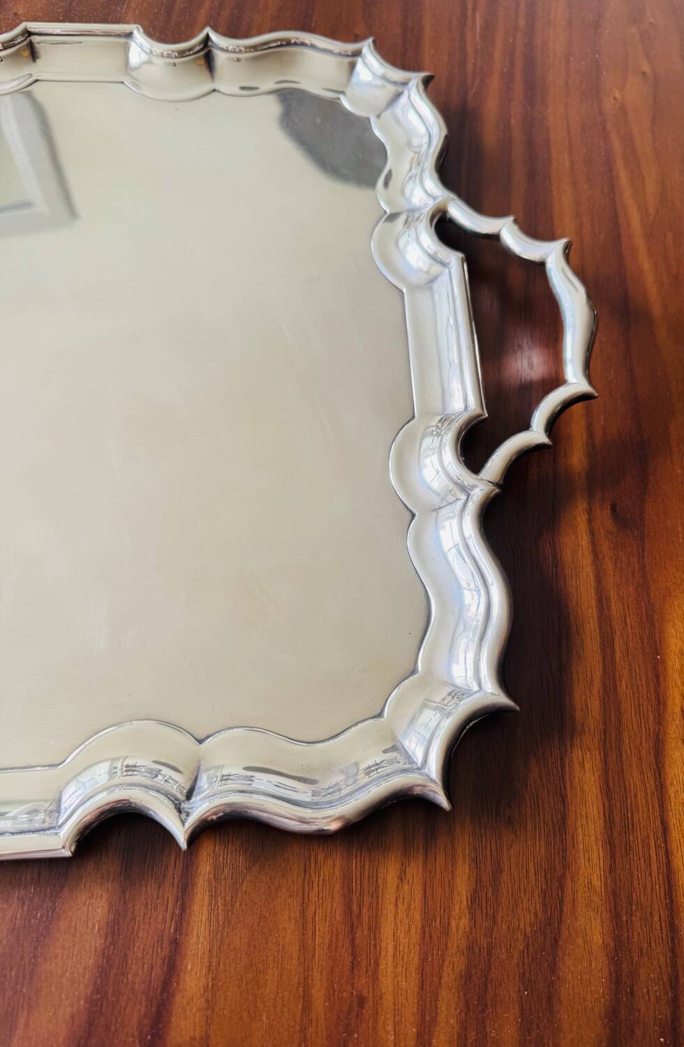 Plateau en argent massif – Thomas Bradbury & Sons – 1896 – 3950gr