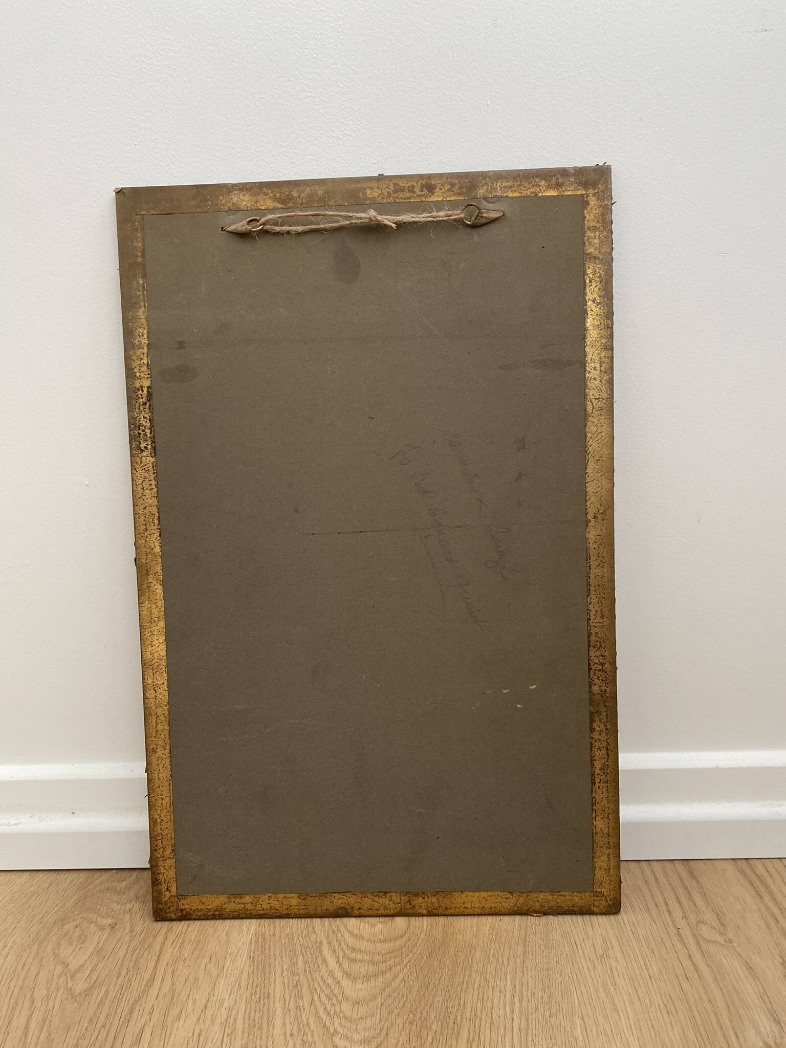 Old map of the Isle of Corsica framed under glass