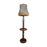 Turned wooden floor lamp 1940 to 50