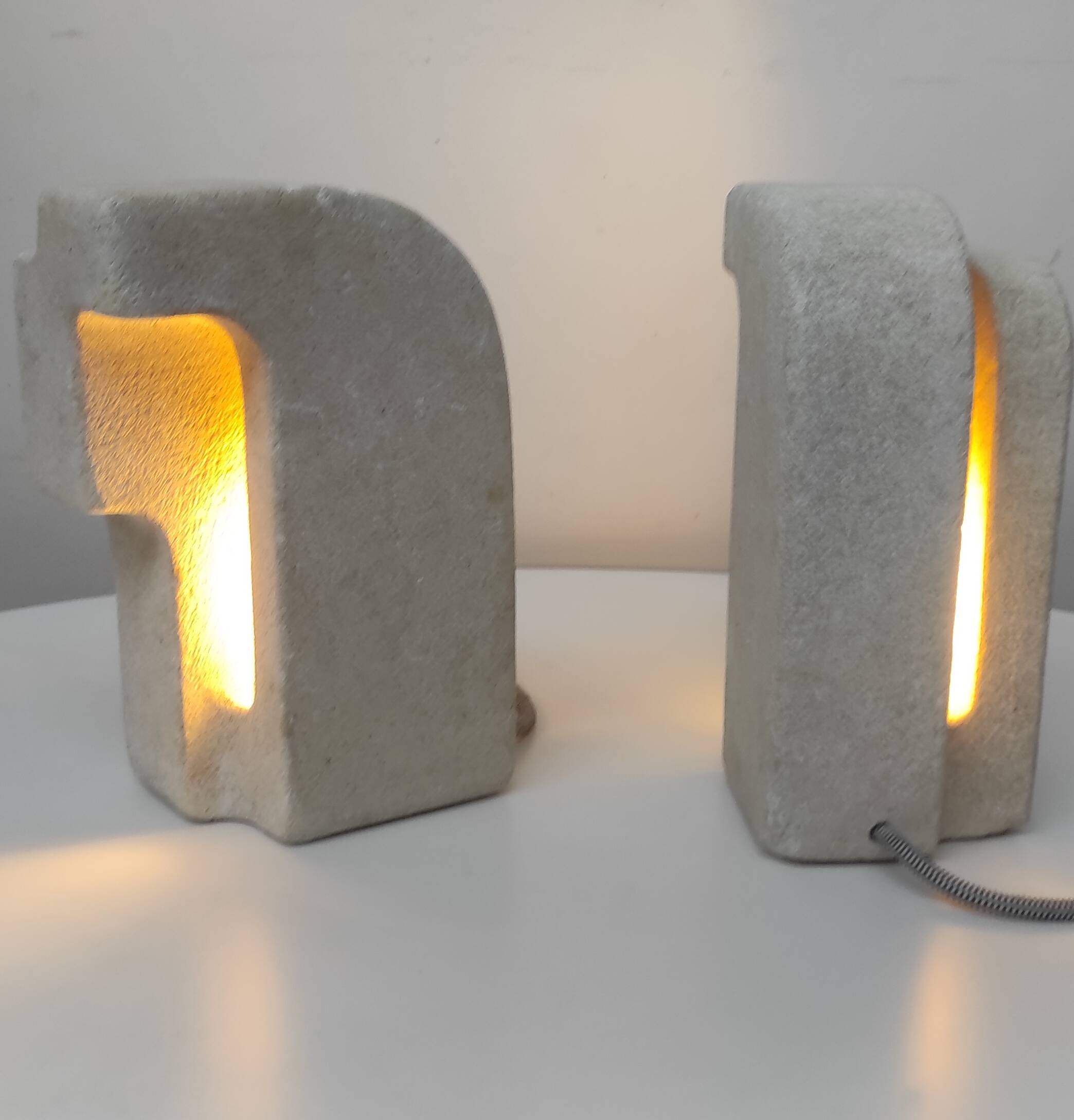 Pair of stone lamps. Albert Tormos 1970