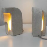 Paire de lampes en pierre.  Albert Tormos  1970