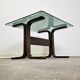 Table d'appoint en verre Siesta des années 70