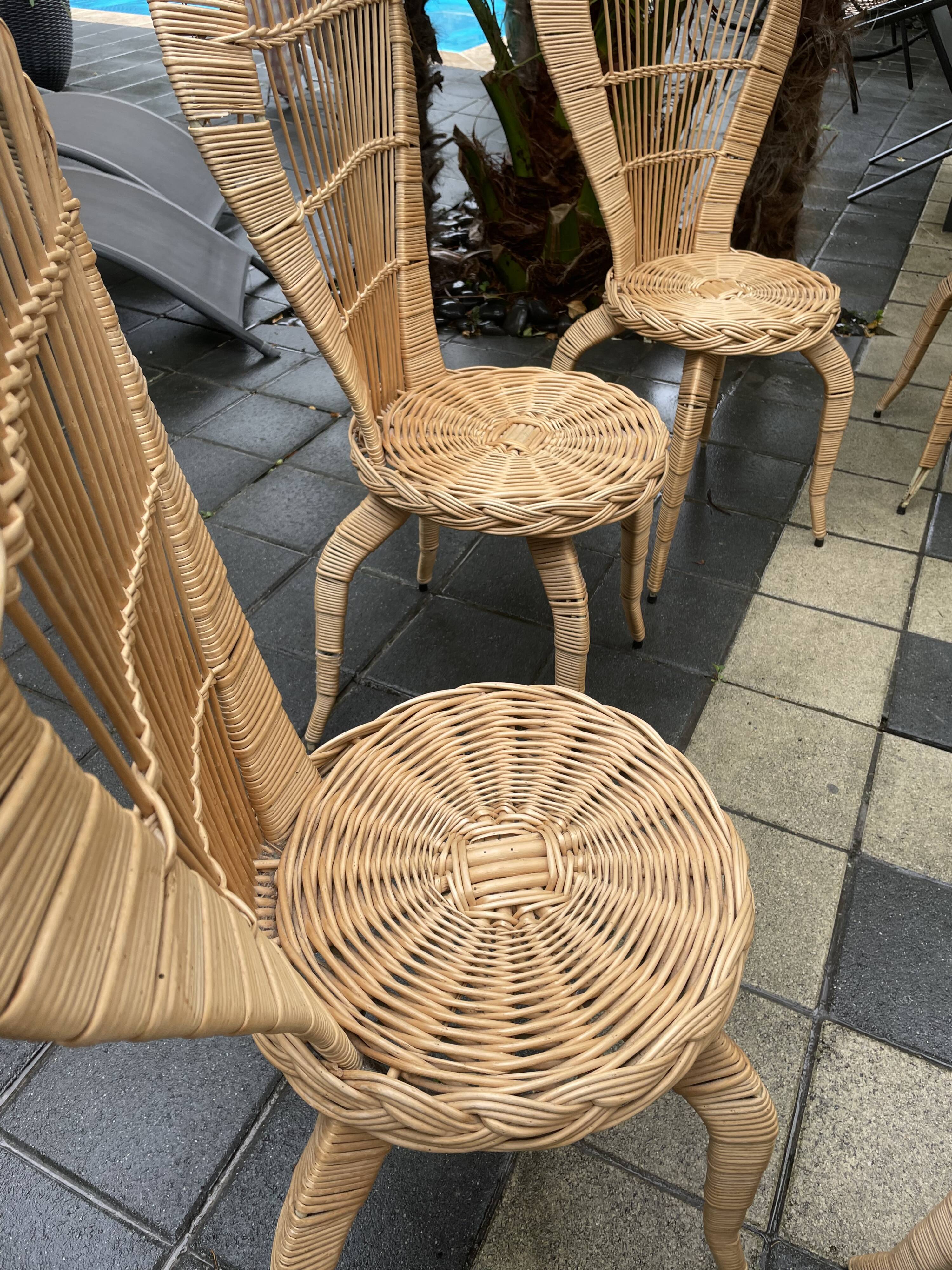 Vintage rattan garden furniture