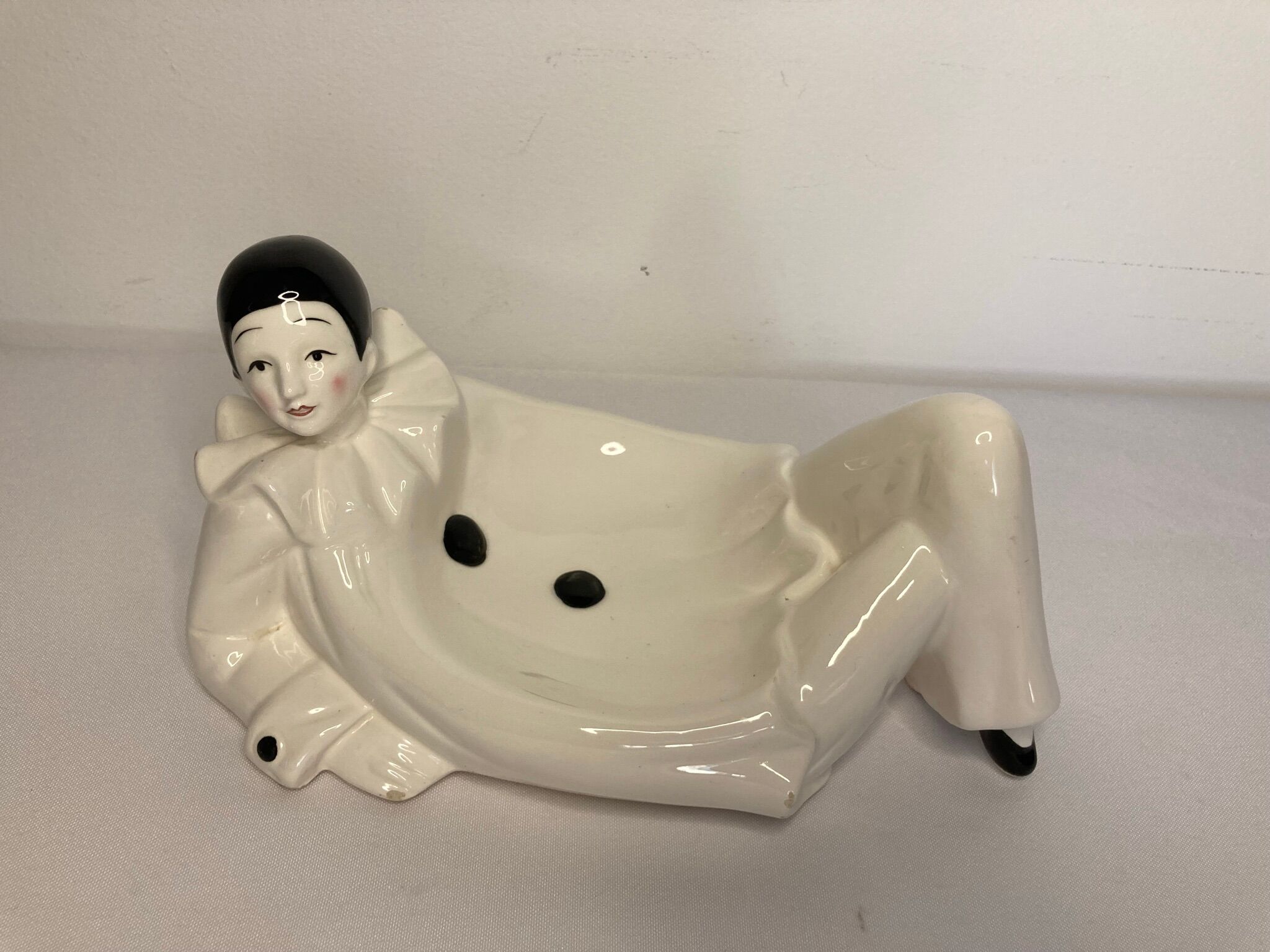 Vintage ceramic TWI Japan Pierrot ashtray