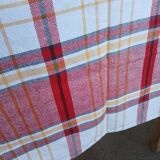 Old checkered tablecloth