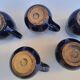 5 CAB Bordeaux ceramic cups