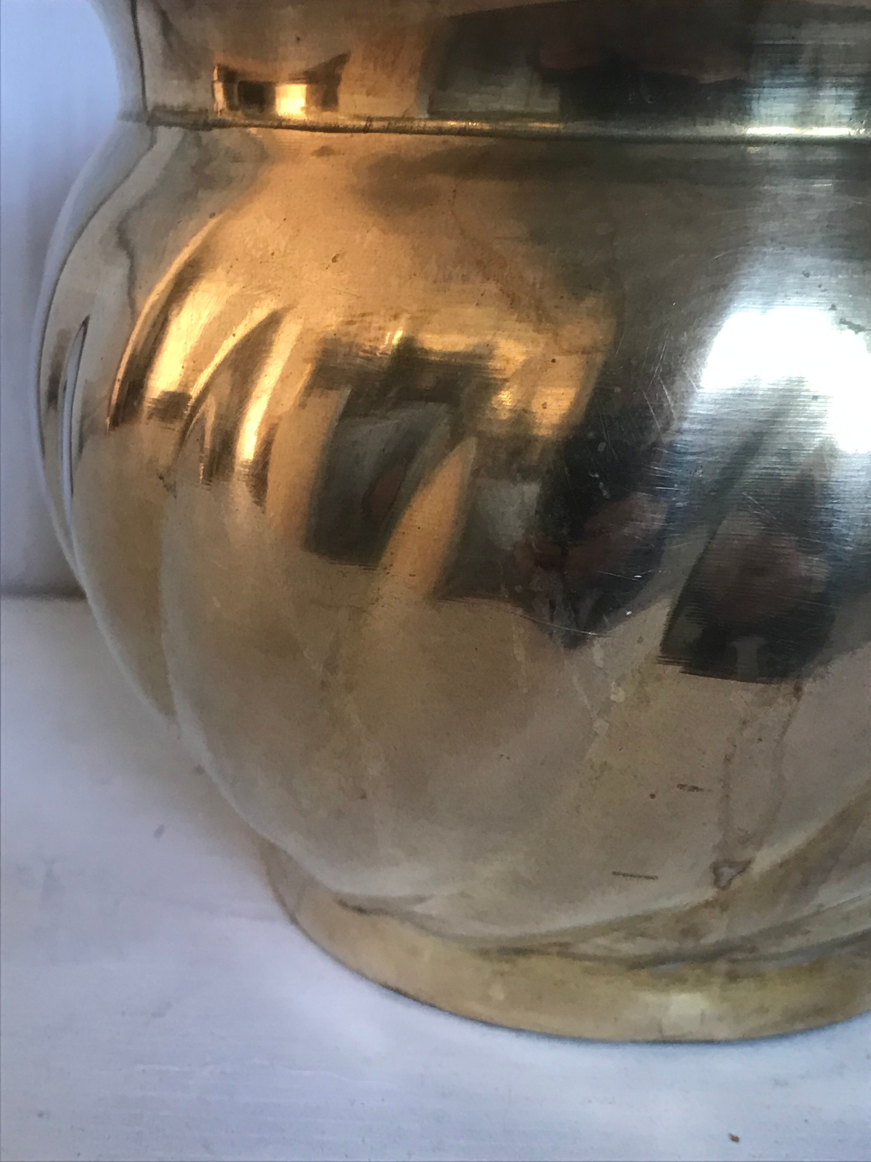 Vintage brass pot cover
