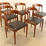 Set of 6 chairs Johannes Andersen voor Uldum stoelen -