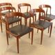 Set of 6 chairs Johannes Andersen voor Uldum stoelen -