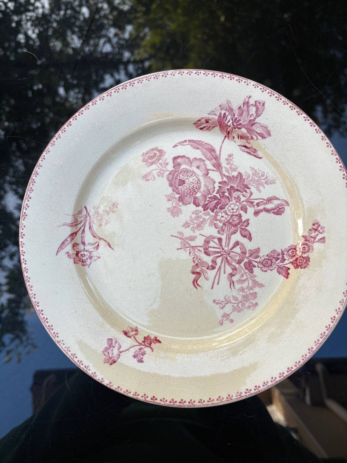 Vintage Digoin Sarreguemines dinner plate