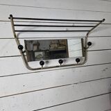 Vintage coat rack with pivoting mirror from the 60s